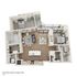 B4 Amber floor plan showcasing 2 bedrooms and 2 baths with a spacious living area, modern kitchen, and private balcony, totaling 1425 sq ft.