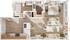 Bishop Arts - One-Bedroom Floorplan