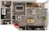 Bishop Arts - Two Bedroom Floorplan