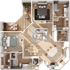 Bishop Arts - Two-Bedroom Floorplan