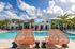 Luxurious lounge seating poolside