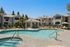 apartment pool deck with spa