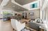 Modern and inviting communal lounge with chic decor, featuring a spacious seating area, stylish kitchen bar, and ambient lighting.