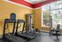 Inviting fitness center with modern treadmills, weight machines, and ample natural light through large windows.