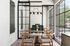 furnished patio area with seating and tables and lots of light