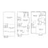 Elegant multi-level floor plan with 2 bedrooms, spacious living and dining areas, modern kitchen, two baths, and a cozy patio, featuring a 2-car garage and balcony.