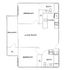 Inviting apartment floor plan featuring 2 bedrooms, a spacious living room, modern kitchen, 2 bathrooms, and a charming balcony.