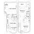 Modern two-story floor plan featuring two bedrooms, open living room, kitchen with island, and a spacious three-car garage.