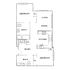 Modern floor plan showcasing 2 spacious bedrooms, open living and dining area, and a well-appointed kitchen, all designed for comfort and style.
