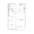 Elegant floor plan showcasing a spacious 13x20 living room, modern kitchen, and cozy 12x11 bedroom, perfect for efficient living.