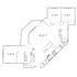 Elegant floor plan showcasing 3 bedrooms and a sprawling kitchen with open-concept living area.