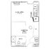 Cozy studio floor plan showcasing a combined living and sleeping area, efficient kitchen, and modern bathroom layout.