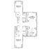 Elegant floor plan showcasing 2 spacious bedrooms, a combined living and dining area, and a modern kitchen with ample storage.