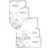 Contemporary floor plan showcasing 3 bedrooms, modern kitchen, dining area, and 2 elegant bathrooms.
