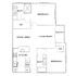 Modern floor plan showcasing 2 bedrooms, spacious living room, dining area, and a cozy balcony.