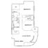 Contemporary floor plan showcasing two stylish bedrooms, two modern bathrooms, a sleek kitchen, and an elegant living-dining area with a balcony.