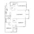 Inviting floor plan with 3 bedrooms, modern kitchen, spacious living room, and a charming balcony.