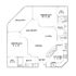 Elegant floor plan showcasing 2 spacious bedrooms, a sun-filled living area, open kitchen, and a scenic balcony.