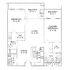 Elegant floor plan showcasing 2-bedroom layout with spacious living room, modern kitchen, dining area, two balconies, and practical utility room.