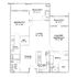 Elegant floor plan featuring 2 bedrooms, 2 bathrooms, spacious living and dining areas, dual balconies, and convenient walk-in closets.