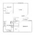 Charming floor plan showcasing a cozy 1-bedroom apartment with a spacious living area, modern kitchen, and private balcony for relaxing views.