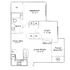 Elegant floor plan showcasing a spacious bedroom, cozy study, modern kitchen, and inviting living room with patio access.