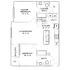 Inviting floor plan with 2 bedrooms, open living/dining area, modern kitchen, and private balcony.