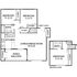 Charming split-level floor plan featuring 3 bedrooms, open living/dining area, modern kitchen with patio access, and two bathrooms for convenience.