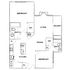 Modern floor plan featuring 2 bedrooms, spacious living area, open kitchen, and two sleek bathrooms. Includes a private balcony and ample walk-in closets.