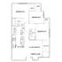 Inviting floor plan with 3 bedrooms, modern kitchen, cozy living room with fireplace, and private balcony access.