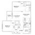 Charming floor plan with two spacious bedrooms, an inviting living room, modern kitchen, and convenient utility space.