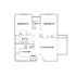 Modern floor plan showcasing two bedrooms, a spacious living and dining area, and a well-equipped kitchen.