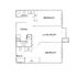 Chic 2D floor plan showcasing 2 bedrooms, a spacious living room, dining area, and modern kitchen with 2 bathrooms.