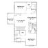 Inviting floor plan showcasing 2 spacious bedrooms, open living and dining areas, modern kitchen, and two elegant bathrooms with balcony.