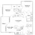 Charming floor plan showcasing 3 spacious bedrooms, a light-filled living room, modern kitchen, and cozy porch for relaxing.