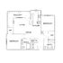 Inviting floor plan showcasing 2 bedrooms, 2 baths, an open-concept living and dining area, modern kitchen, and a spacious balcony.