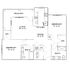 Elegant 2D floor plan with two bedrooms, spacious living area, modern kitchen, dining space, two bathrooms, and a welcoming balcony.