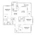 Elegant and spacious floor plan featuring 3 bedrooms, a modern kitchen, open living area, dining space, and a charming balcony.