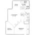 Charming floor plan featuring an inviting living room, one bedroom, a cozy kitchen, dining area, and a balcony perfect for relaxation.