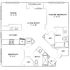Modern floor plan featuring 2 bedrooms, open kitchen, dining area, spacious living room, and patio access. Includes two bathrooms with walk-in closets, maximizing comfort and functionality.