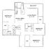 Inviting floor plan featuring 3 spacious bedrooms, an expansive living room, elegant dining area, and a modern kitchen with balcony access.