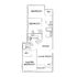 Inviting floor plan showcasing a spacious master bedroom with walk-in closet, two additional bedrooms, modern kitchen, and open dining and living area with balcony.