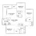 Inviting 3-bedroom floor plan with spacious living room, modern kitchen, dining area, and two well-appointed bathrooms, complete with balcony access.