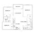 Inviting floor plan showcasing 3 bedrooms, open living room leading to a balcony, and a modern kitchen with adjacent dining area.