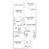 Charming apartment floor plan featuring 2 bedrooms, open-concept living and dining area, spacious balcony, and modern kitchen.