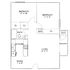 Inviting floor plan showcasing 2 spacious bedrooms, a cozy living area, modern kitchen, and private balcony access.