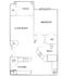Charming floor plan featuring a spacious bedroom, cozy living room, modern kitchen, and private patio. Includes bathroom with walk-in closet and convenient washer/dryer setup.