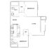 Charming floor plan featuring 2 bedrooms, open dining and living area, and a well-equipped kitchen with modern amenities.