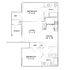 Charming floor plan showcasing 2 bedrooms, an inviting living area, a functional kitchen, two baths, and a cozy patio.