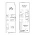 Modern two-story floor plan featuring an open kitchen, spacious living area, two bedrooms with walk-in closets, and a covered balcony.